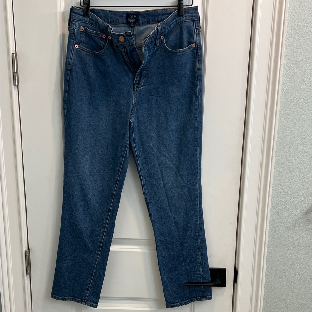 J. Crew Straight-Leg Jeans in Medium Blue Wash